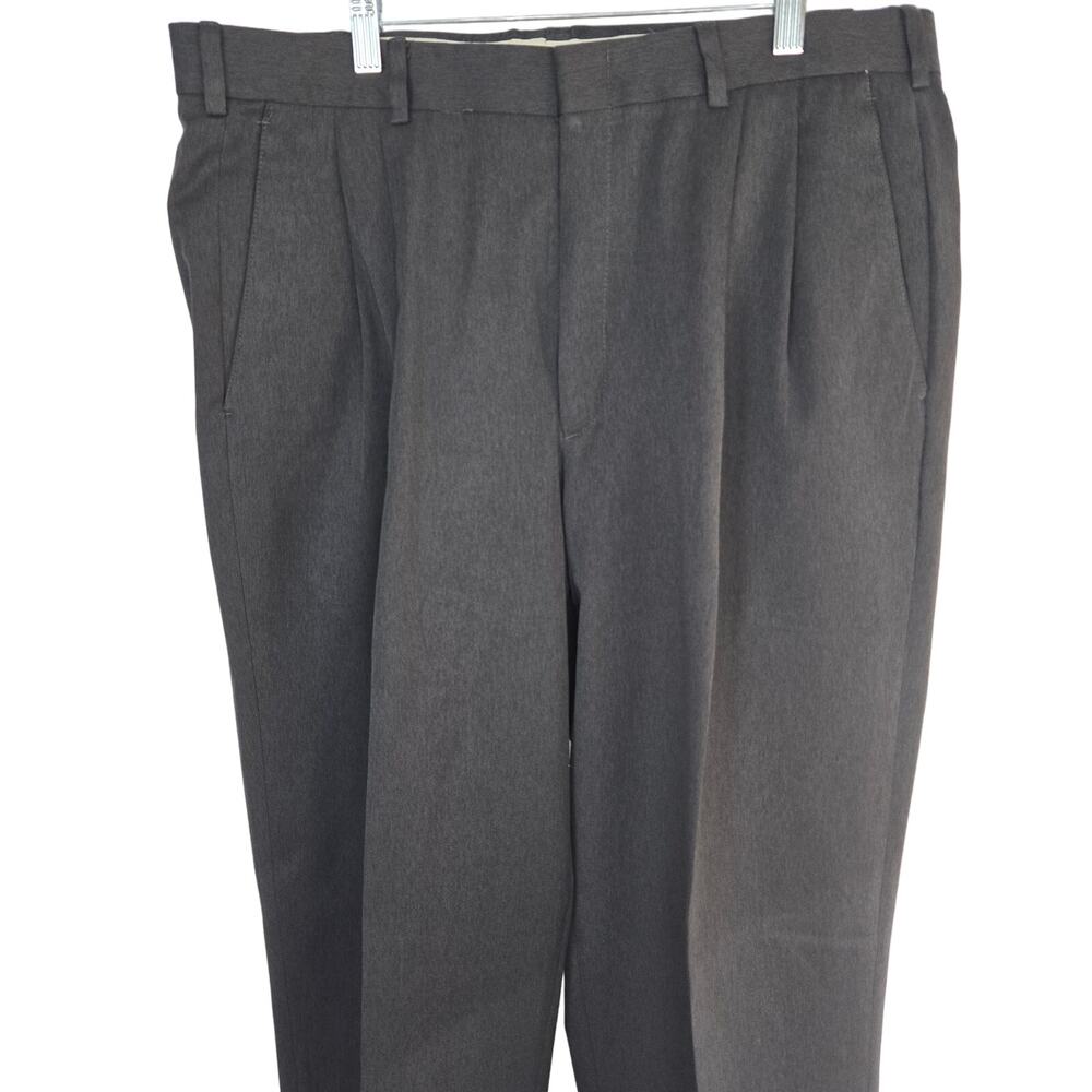 Savane Men's Gray Dress Pants 34X33 34 X 33  Trousers Slacks M medium Work